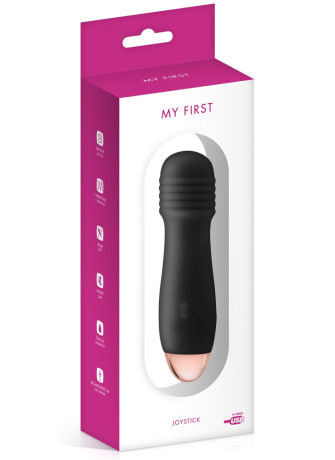 Vibromasseur noir 7 vitesses USB tête strié - CC5740180010